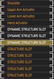 Dynamic Structure Slots